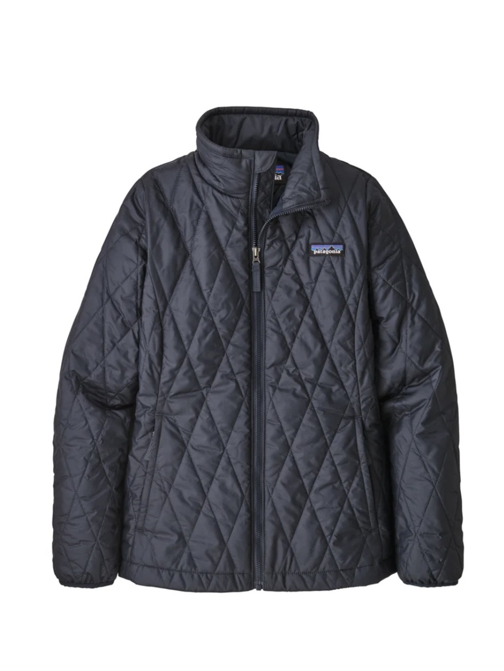 Patagonia Girls' Quilted Nano Puff Puffer Jacket - navy size L 12 kids